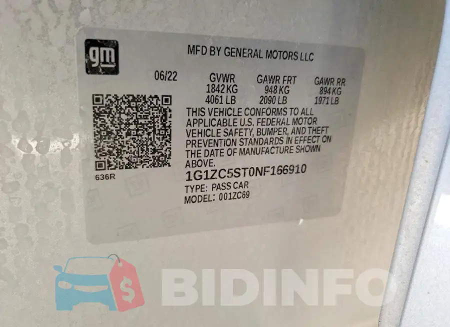 1G1ZC5ST0NF166910 Photo# 12