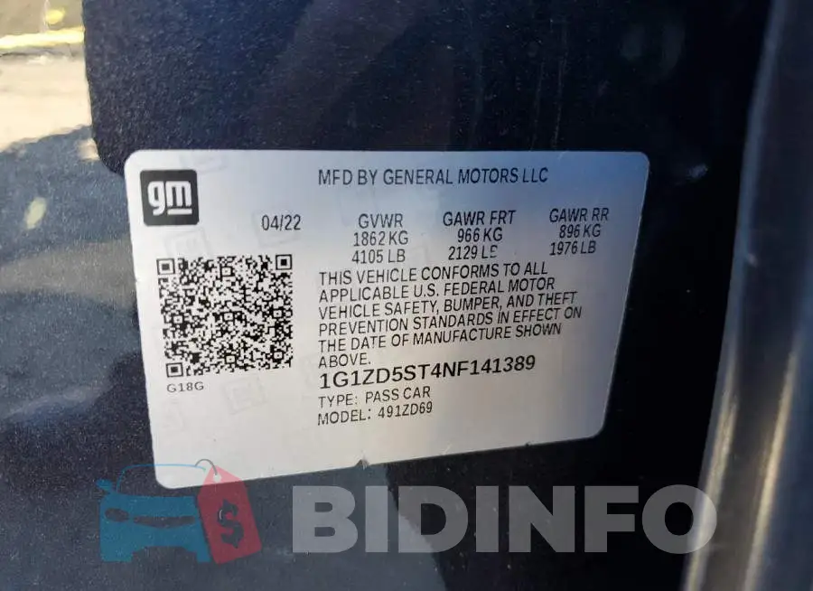 1G1ZD5ST4NF141389 Photo# 12