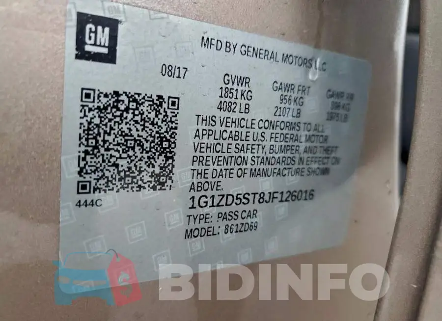 1G1ZD5ST8JF126016 Photo# 12