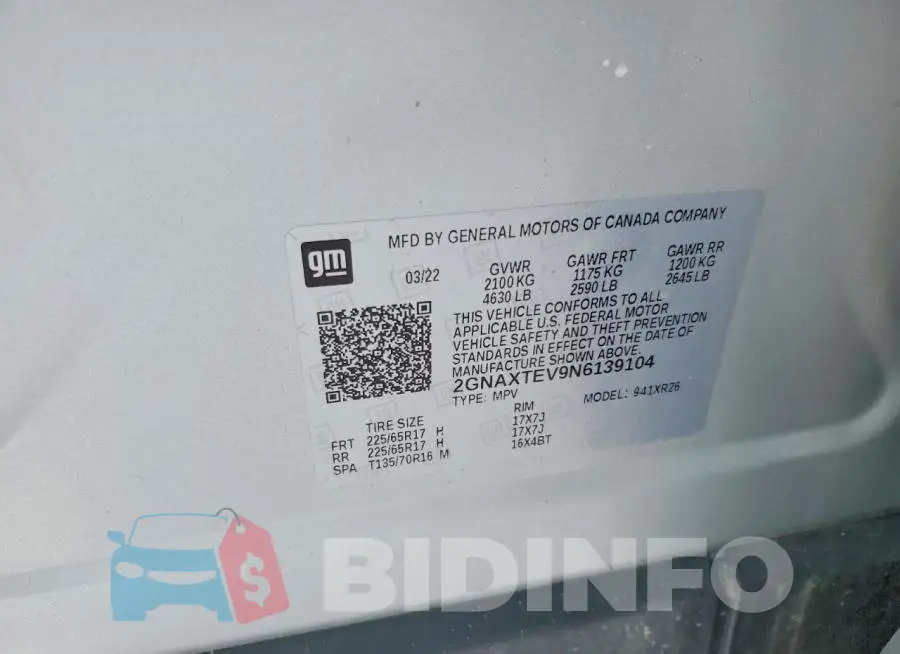 2GNAXTEV9N6139104 Photo# 13