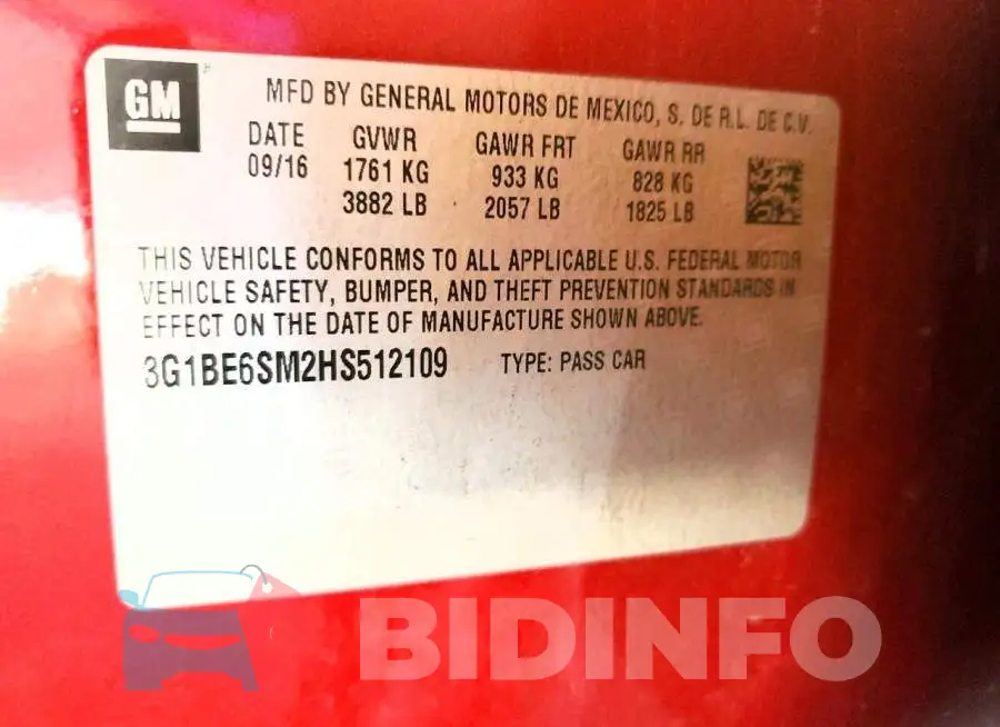 3G1BE6SM2HS512109 Photo# 12