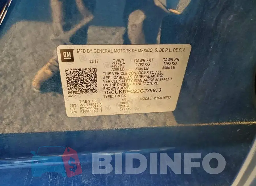 3GCUKREC2JG239873 Photo# 12
