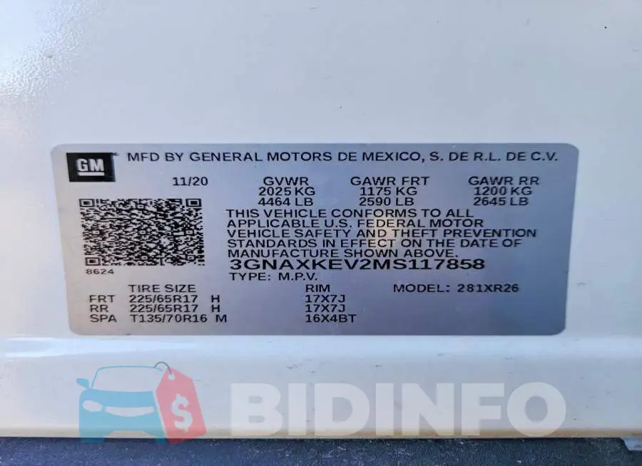 3GNAXKEV2MS117858 Photo# 13