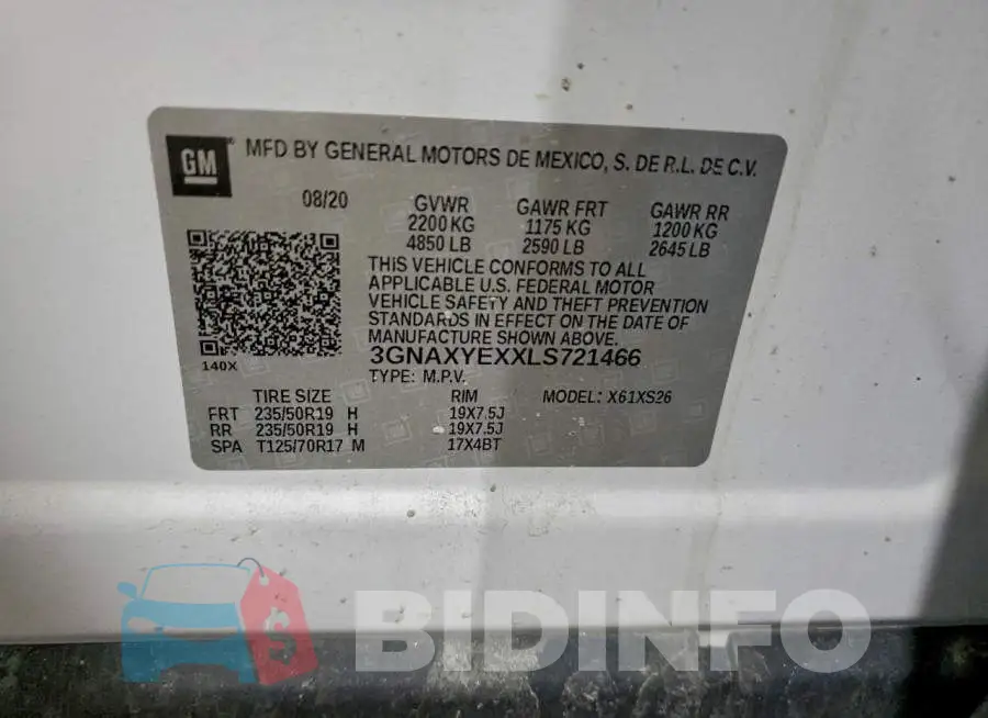 3GNAXYEXXLS721466 Photo# 13
