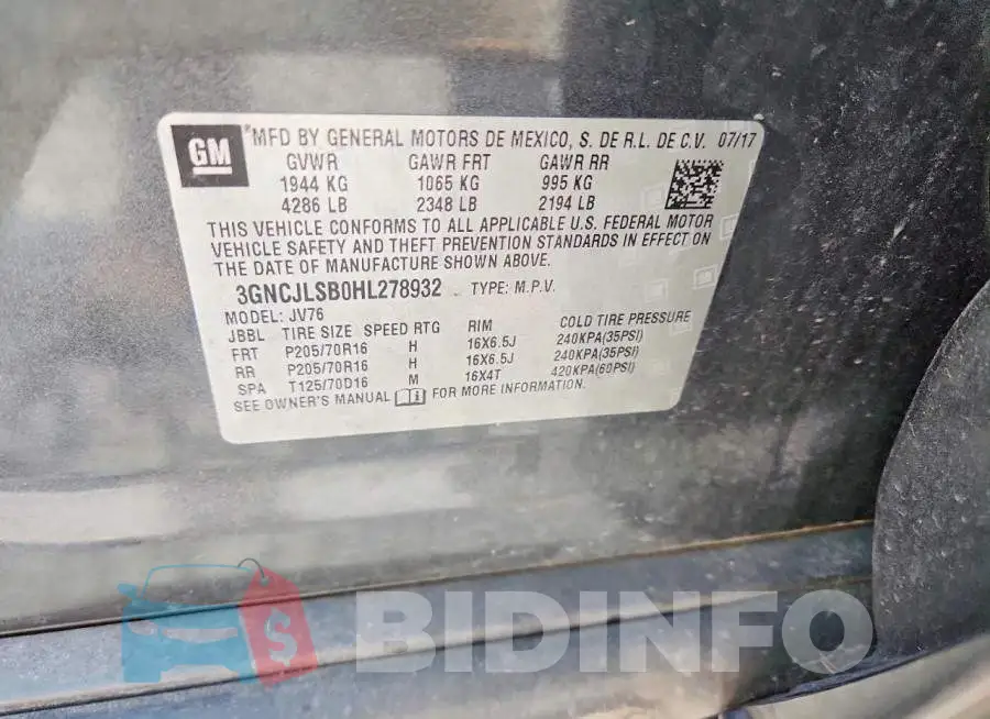 3GNCJLSB0HL278932 Photo# 12