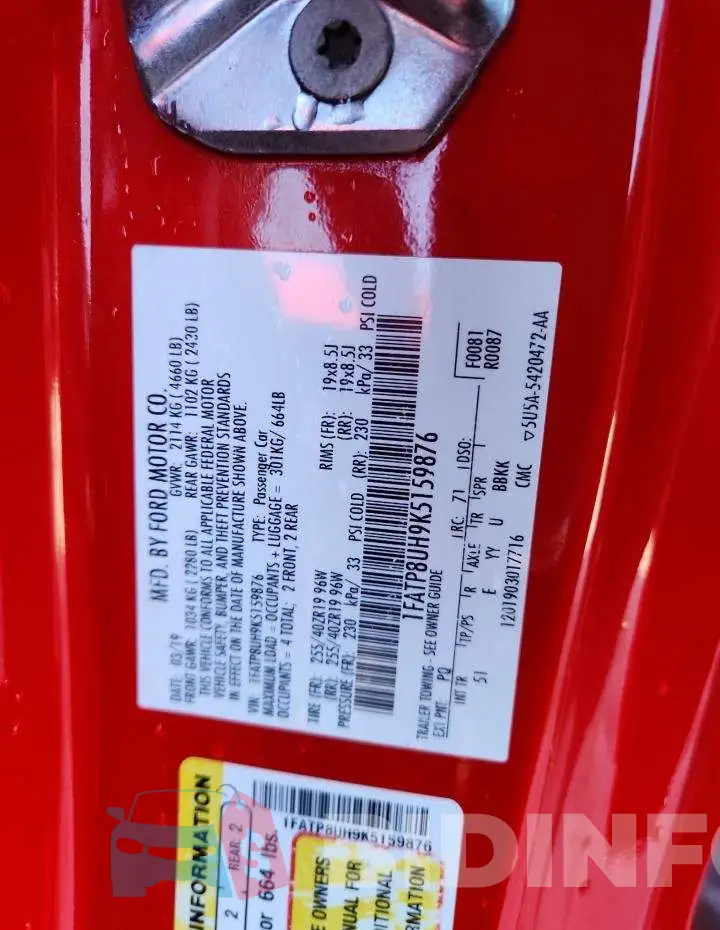 1FATP8UH9K5159876 Photo# 12