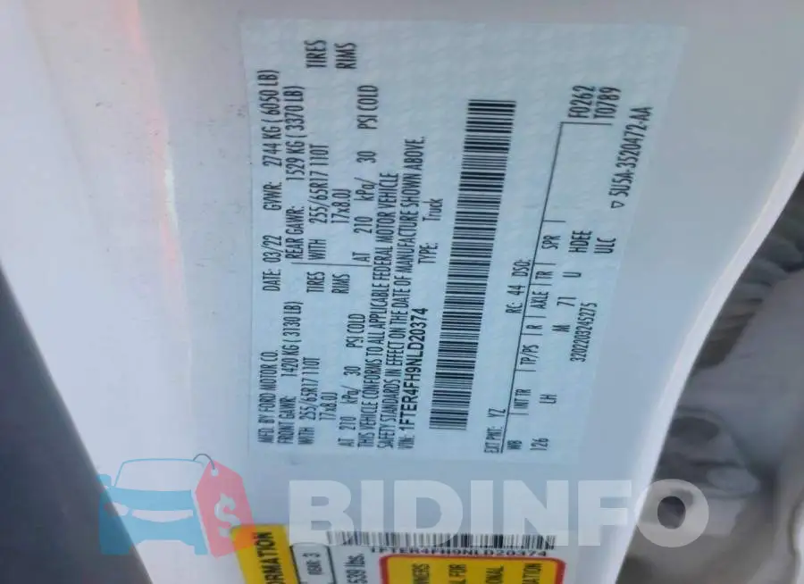 1FTER4FH9NLD20374 Photo# 12