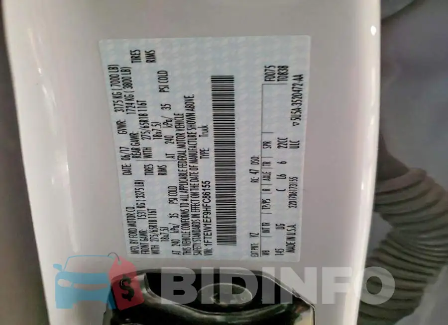 1FTEW1EF9HFC86155 Photo# 12