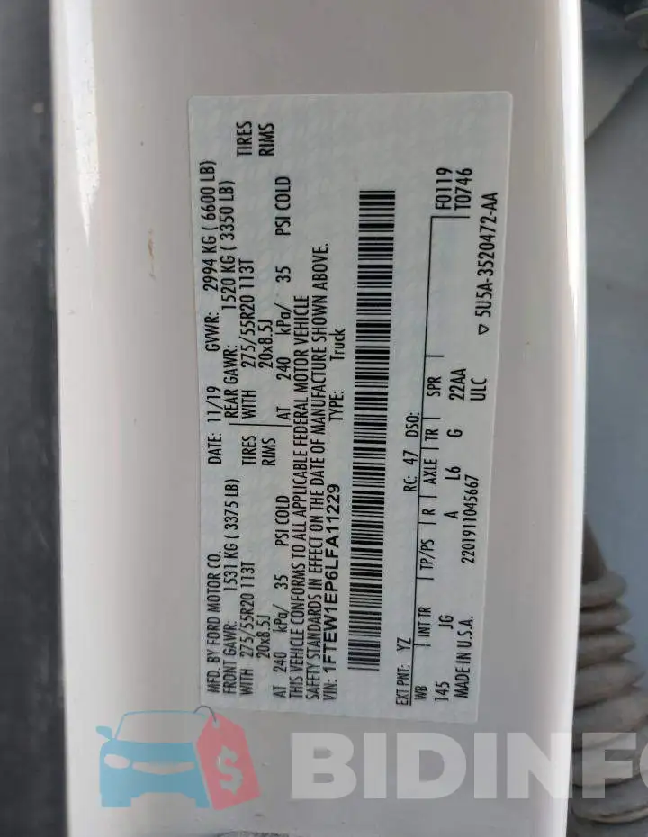1FTEW1EP6LFA11229 Photo# 12