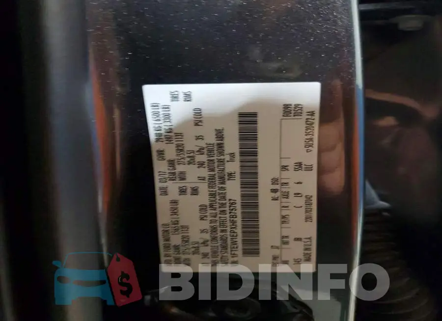 1FTEW1EPXHFB75767 Photo# 12