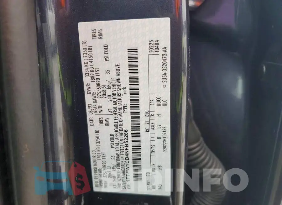 1FTFW1CD4NFB52266 Photo# 12