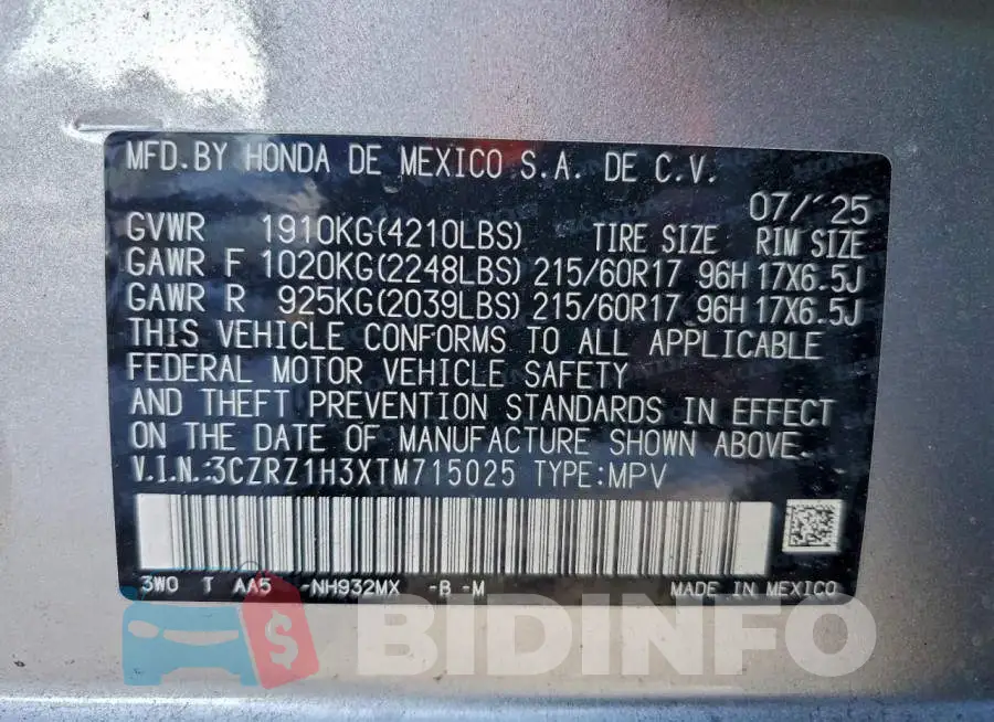 3CZRZ1H3XTM715025 Photo# 13