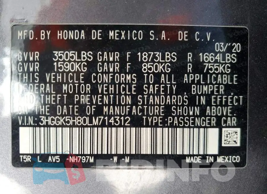 3HGGK5H80LM714312 Photo# 12