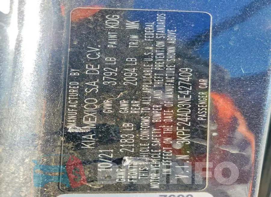3KPF24AD3NE427409 Photo# 13