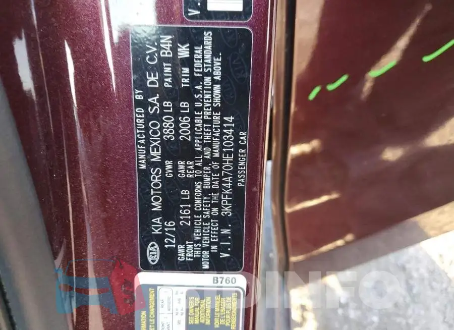 3KPFK4A70HE103414 Photo# 12