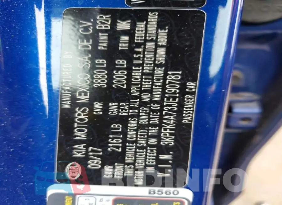 3KPFK4A73JE190781 Photo# 12
