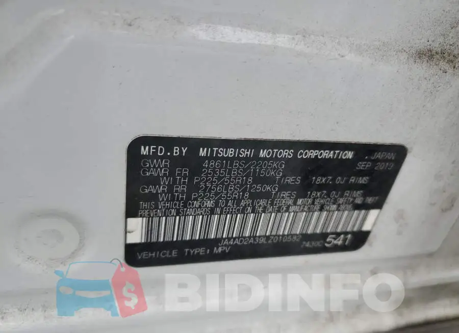 JA4AD2A39LZ010582 Photo# 13