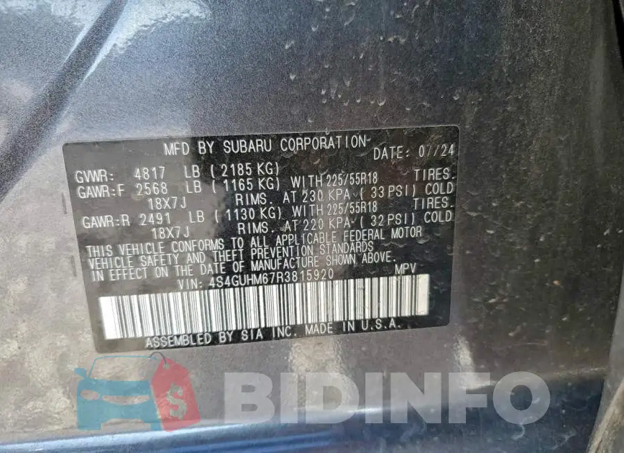 4S4GUHM67R3815920 Photo# 13