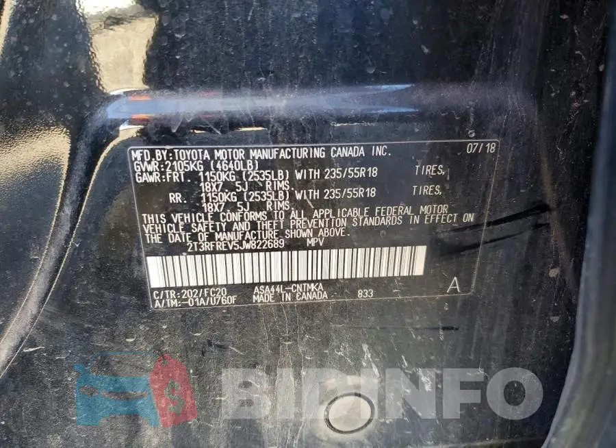 2T3RFREV5JW822689 Photo# 13