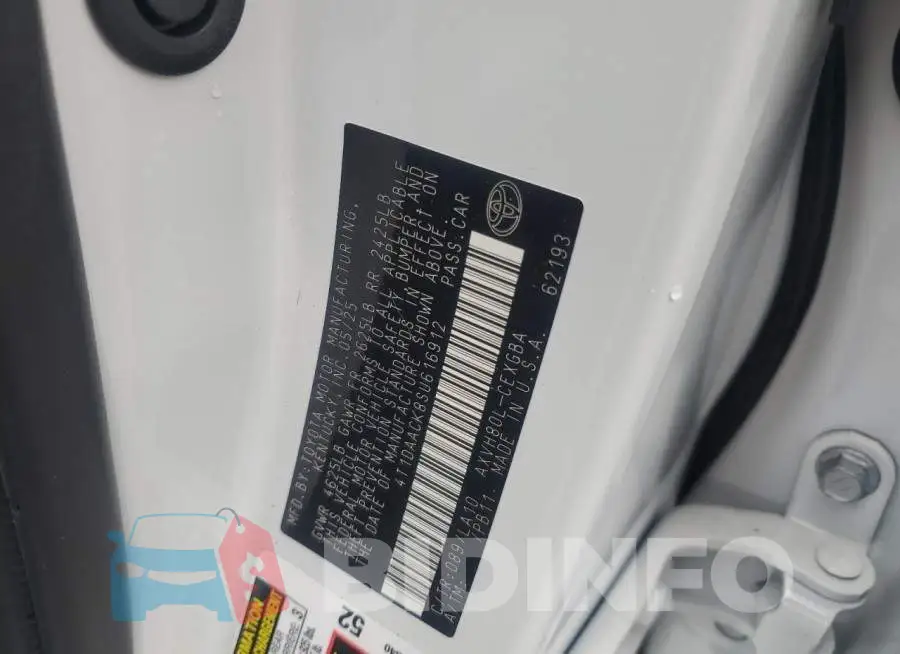 4T1DAACK8SU616912 Photo# 12