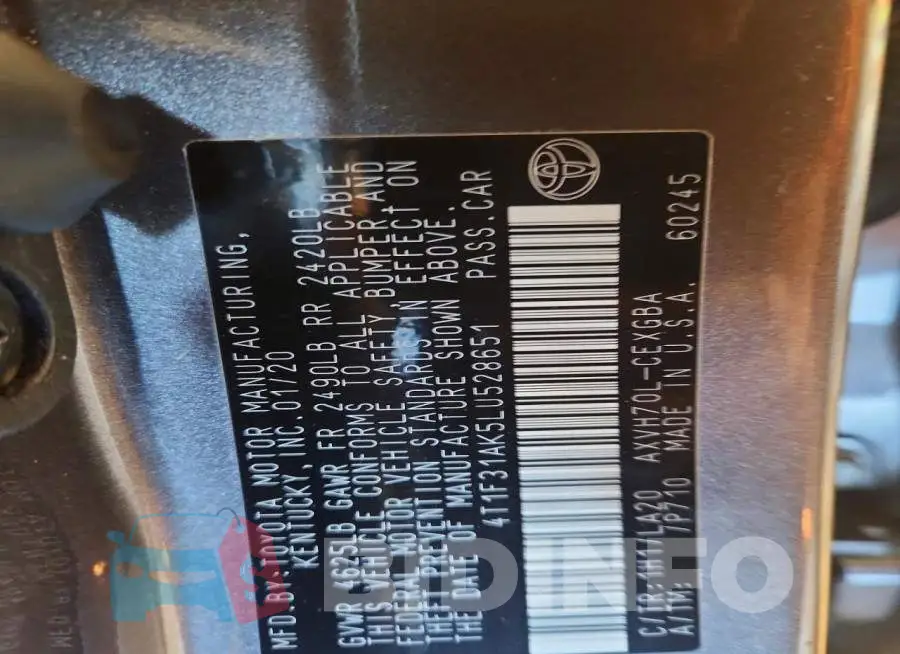 4T1F31AK5LU528651 Photo# 12