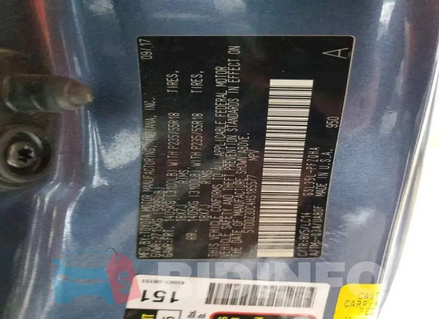 5TDDZ3DC4HS185577 Photo# 14