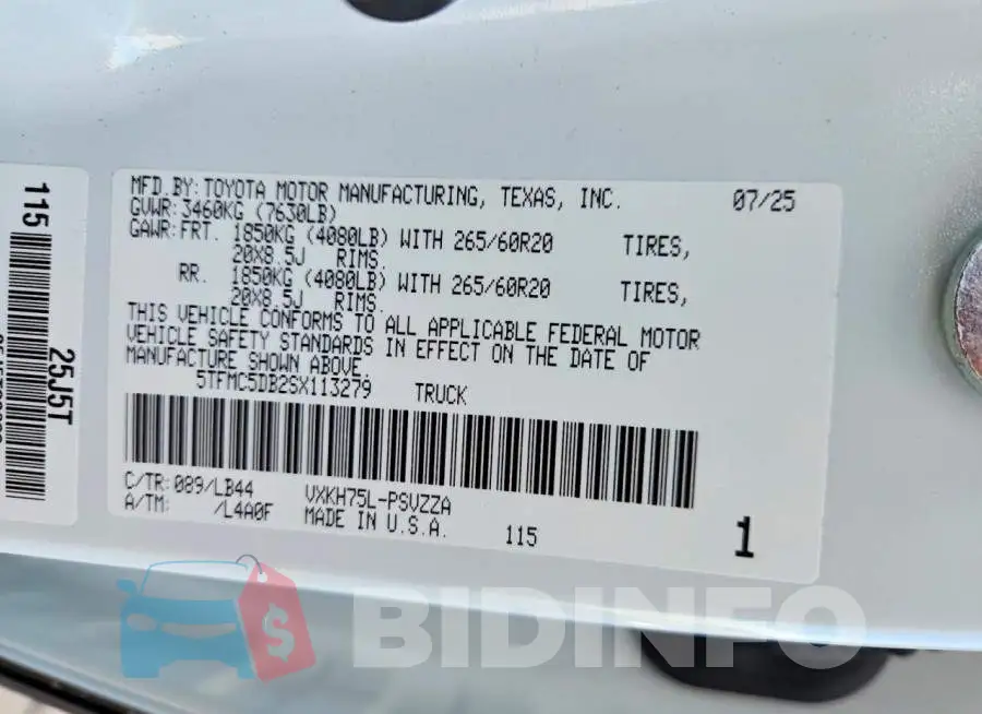 5TFMC5DB2SX113279 Photo# 12