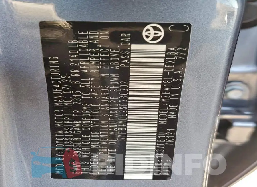 5YFB4MDE2SP336302 Photo# 12