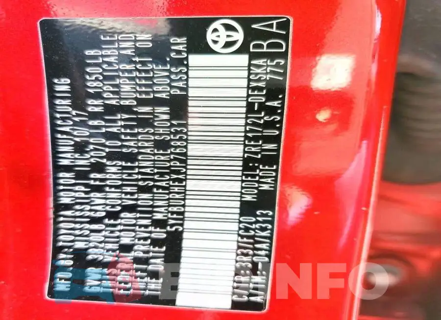 5YFBURHEXJP768531 Photo# 12