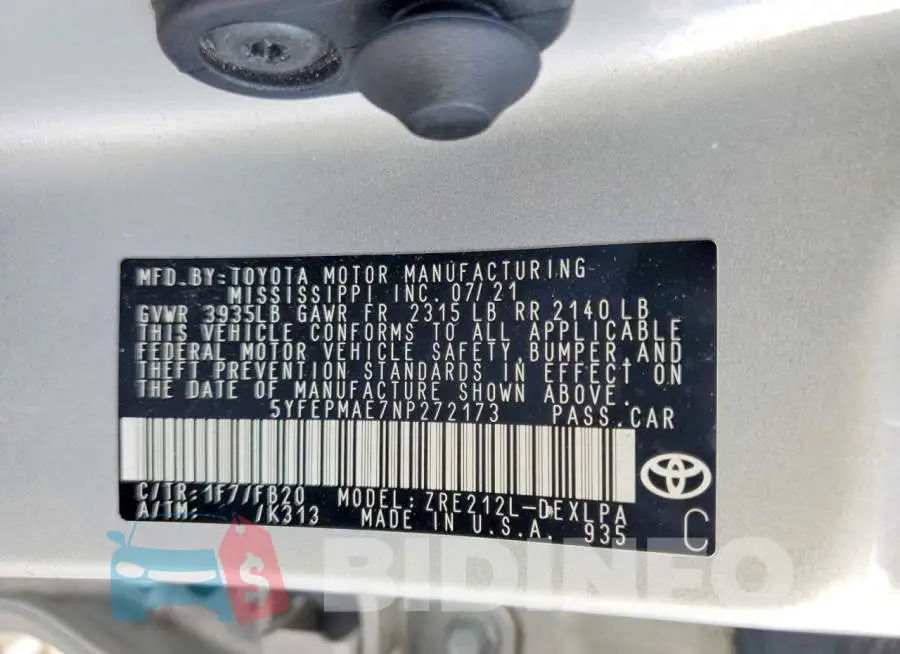 5YFEPMAE7NP272173 Photo# 13