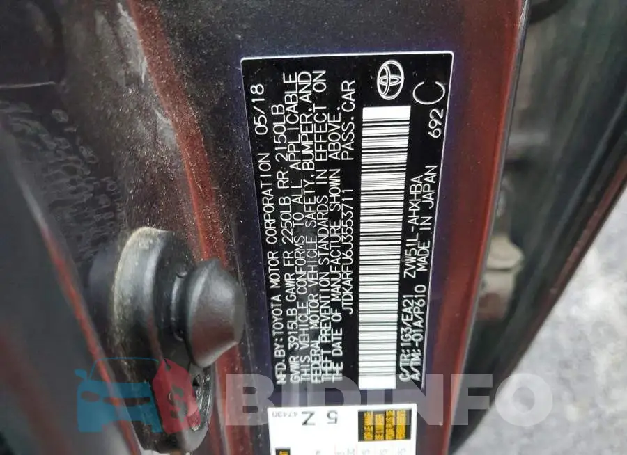 JTDKARFU6J3553711 Photo# 13