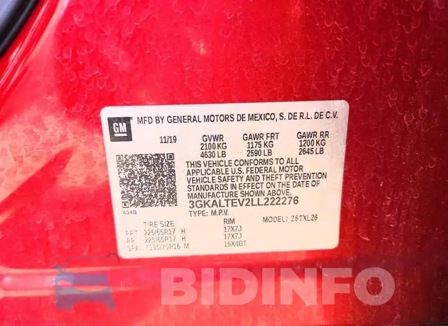 3GKALTEV2LL222276 Photo# 12