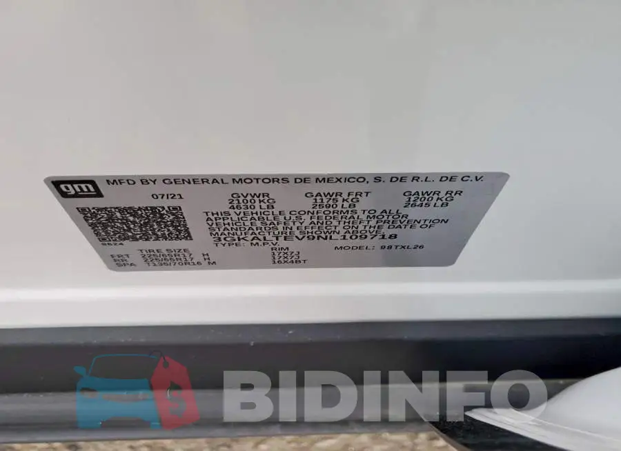 3GKALTEV9NL109718 Photo# 13
