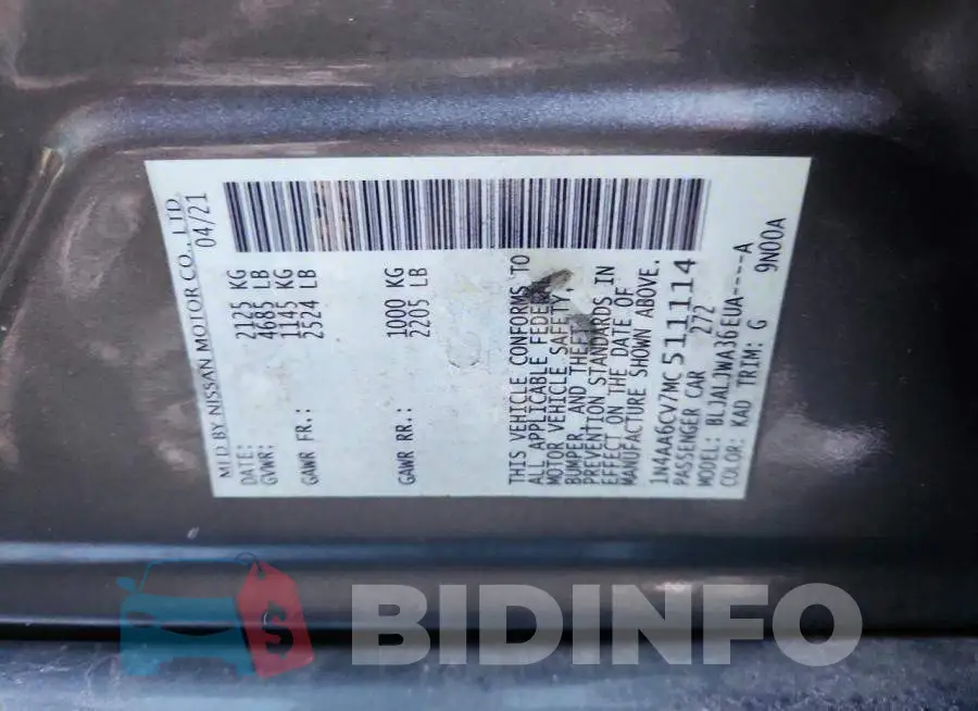 1N4AA6CV7MC511114 Photo# 12