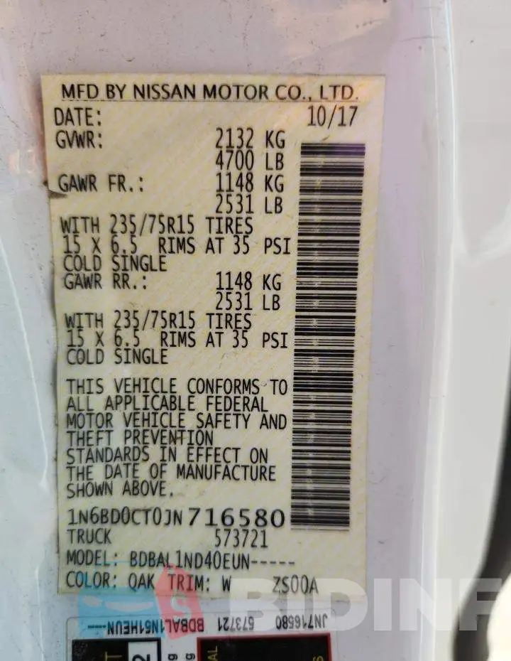 1N6BD0CT0JN716580 Photo# 12