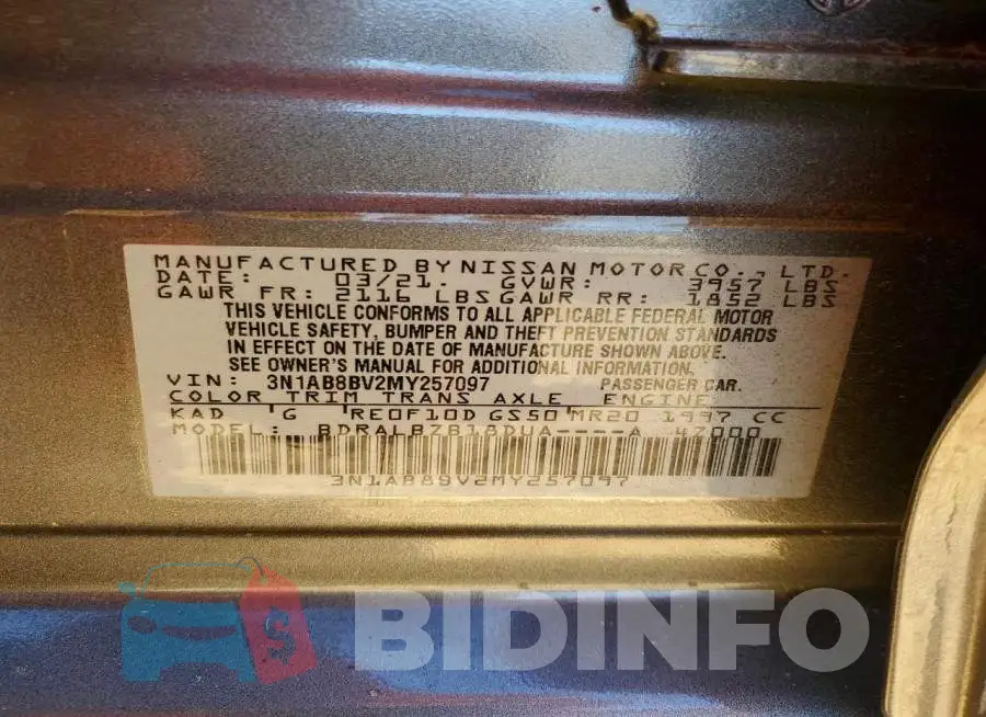 3N1AB8BV2MY257097 Photo# 12