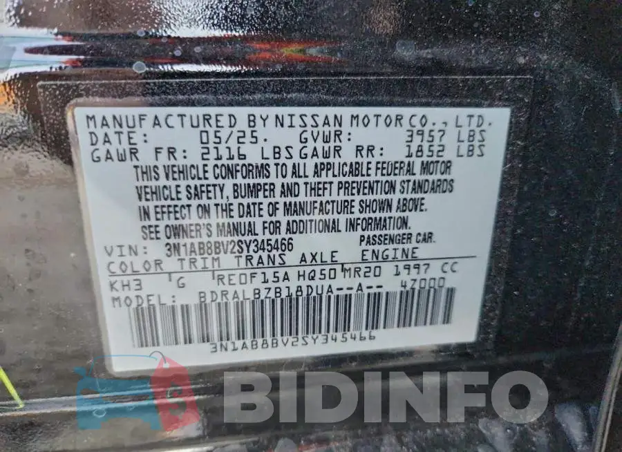 3N1AB8BV2SY345466 Photo# 12
