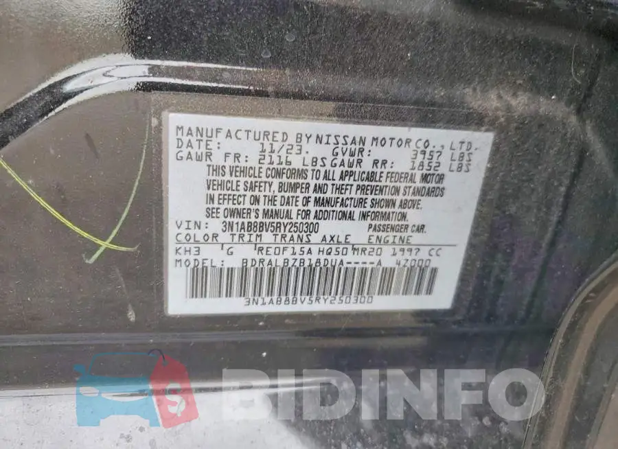 3N1AB8BV5RY250300 Photo# 13