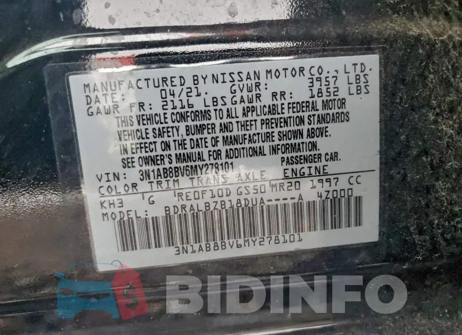 3N1AB8BV6MY278101 Photo# 12