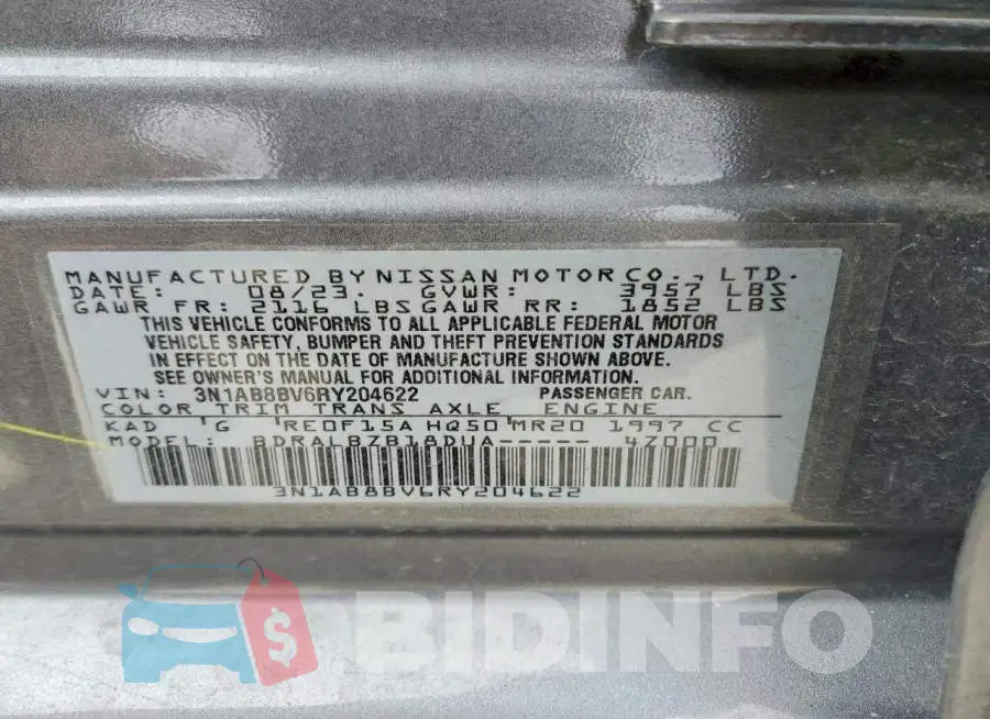 3N1AB8BV6RY204622 Photo# 13