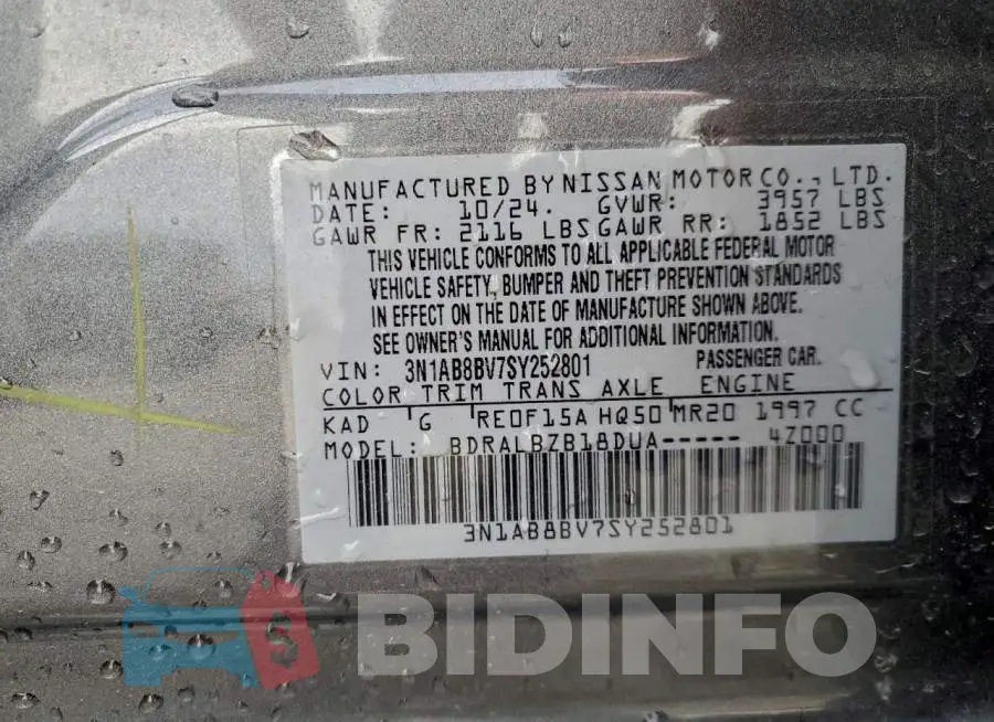 3N1AB8BV7SY252801 Photo# 13
