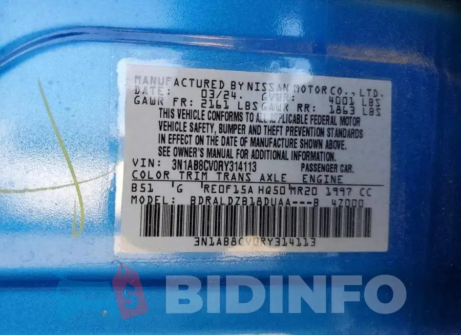 3N1AB8CV0RY314113 Photo# 13