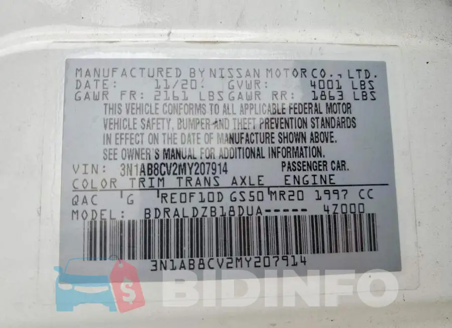 3N1AB8CV2MY207914 Photo# 12