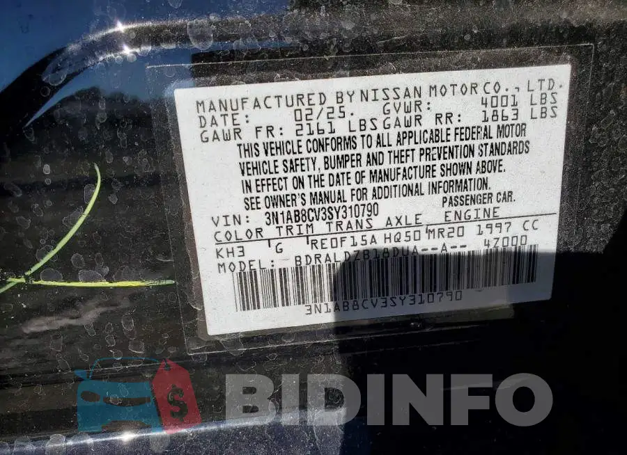 3N1AB8CV3SY310790 Photo# 12