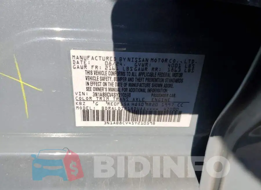 3N1AB8CV4SY210598 Photo# 12