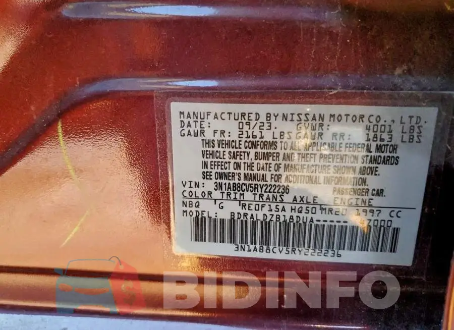 3N1AB8CV5RY222236 Photo# 12