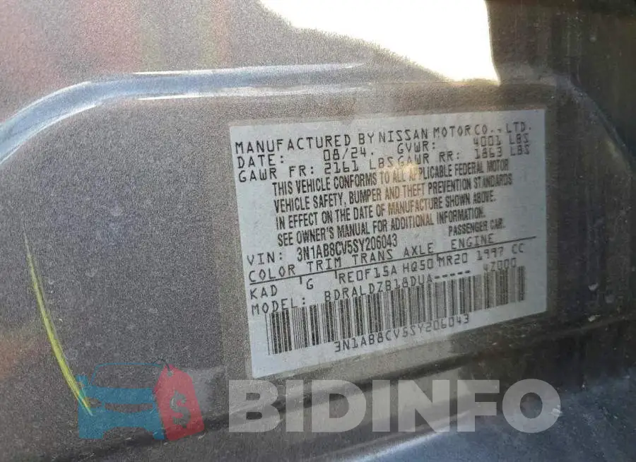 3N1AB8CV5SY206043 Photo# 12