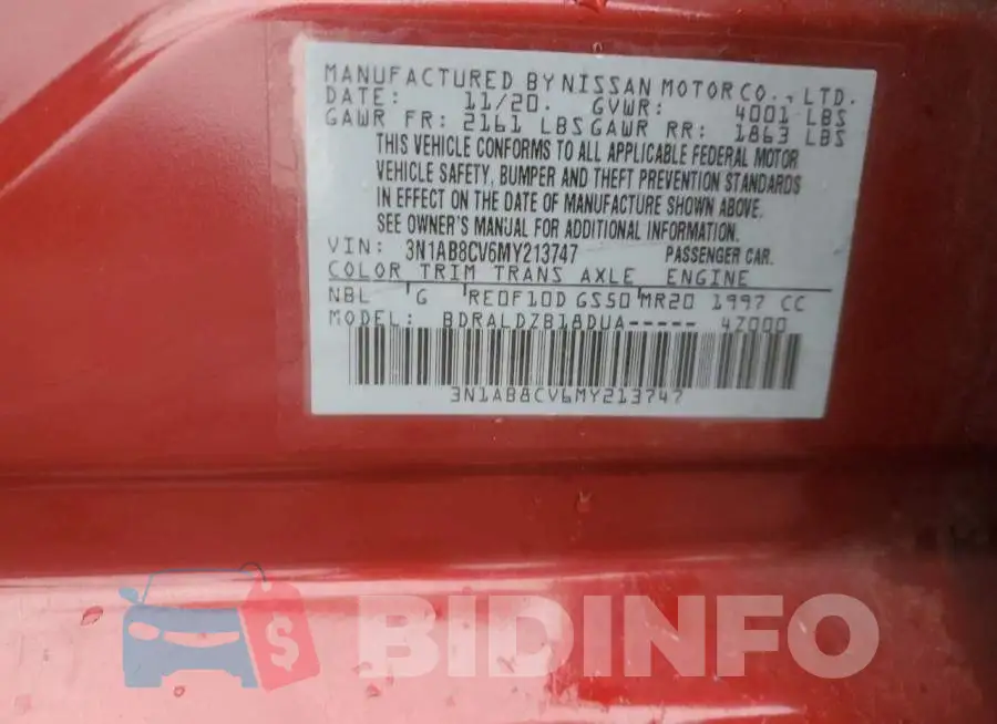 3N1AB8CV6MY213747 Photo# 12
