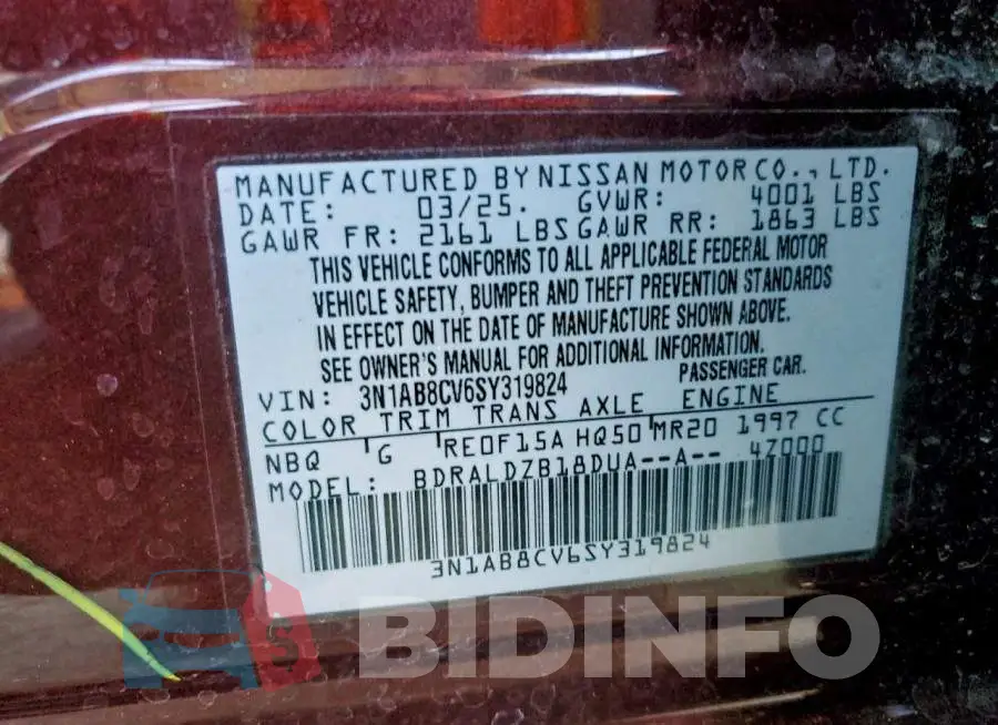 3N1AB8CV6SY319824 Photo# 13