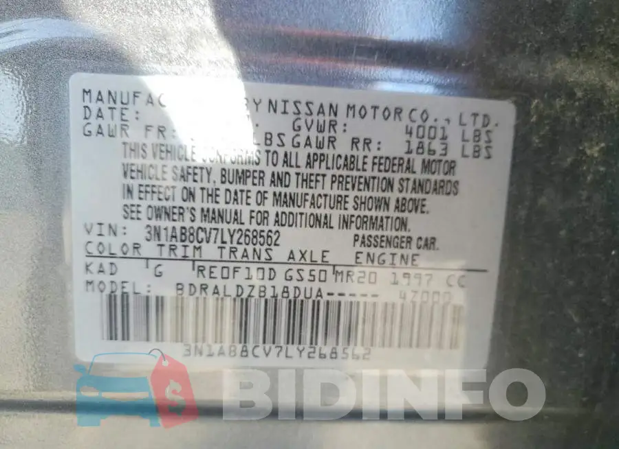 3N1AB8CV7LY268562 Photo# 12